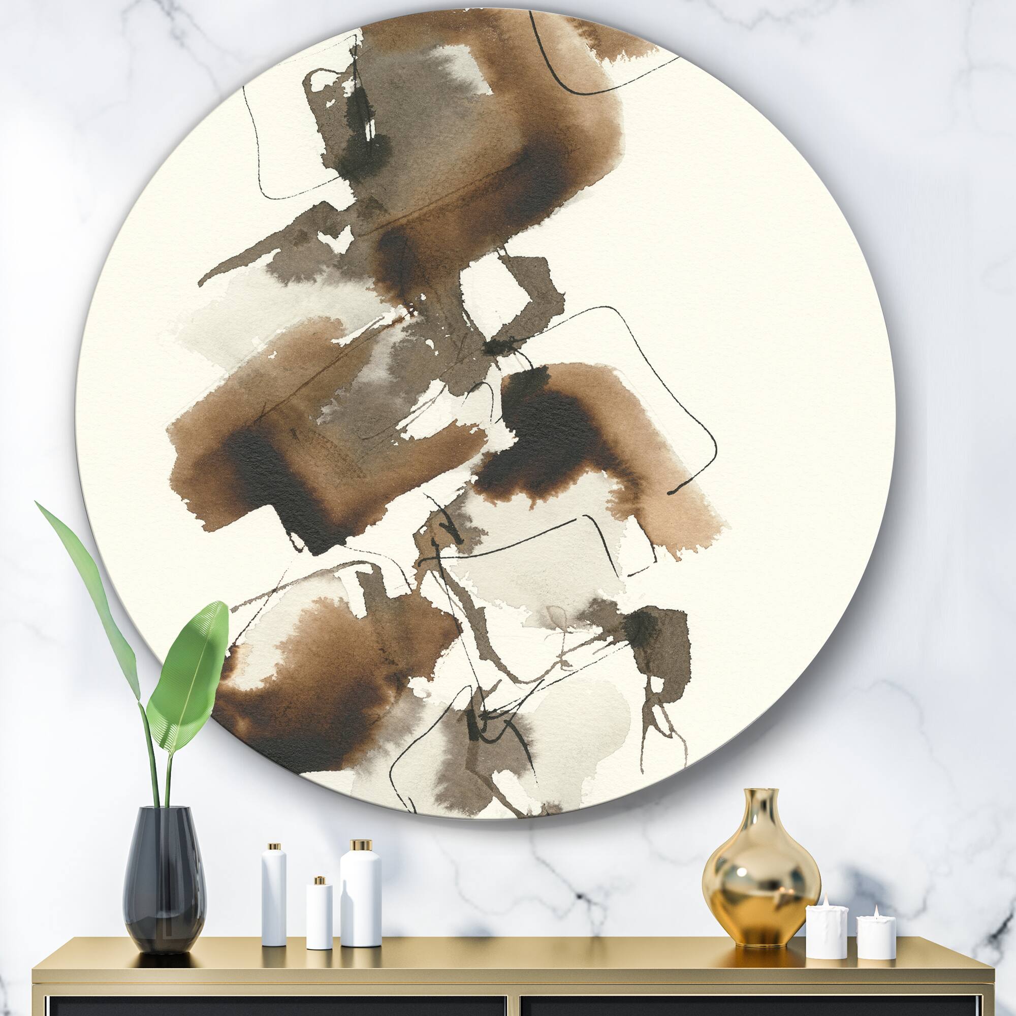 Designart - Gold Glam Squares I